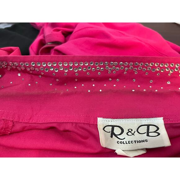 VTG R&B California 2 Piece T-Shirt Blouse Set XL Pink Rhinestone Bling Western - Picture 13 of 14